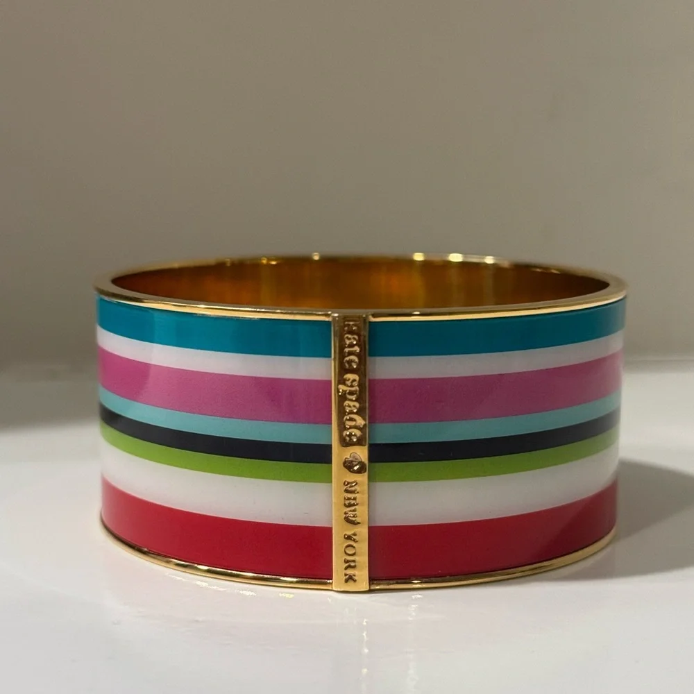 KATE SPADE Beach Stripe Wide Bangle Bracelet - Picture 4 of 8